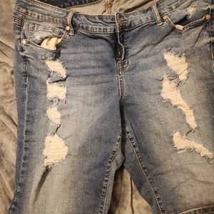 Plus size jean shorts